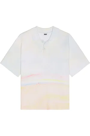 Saks Fifth Avenue POLOSHIRT HORIZON in Cream,Baby Blue. Size M, S, XL/1X.