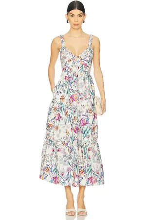 Steve Madden MIDI-KLEID ELIORA in White,Blue. Size M, S, XL, XS.