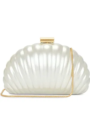Simkhai Monet Pearlized Shell Clutch in .
