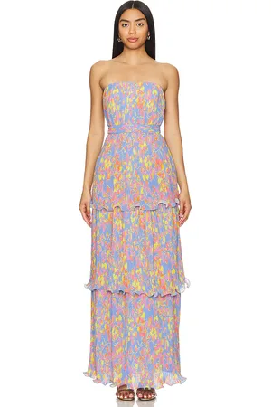 AMUR ABGESTUFTES LANGES KLEID LAINE in . Size 6.