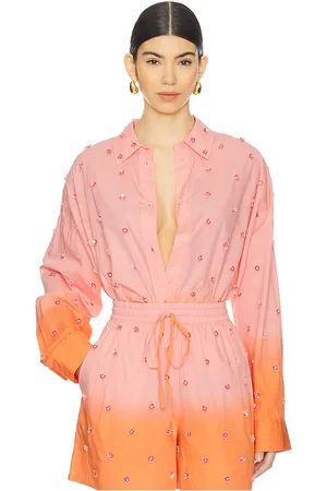 Essentiel Antwerp BLUSE MIT VERZIERUNGEN HARKANSAS in Rose,Orange. Size 34, 36, 40.