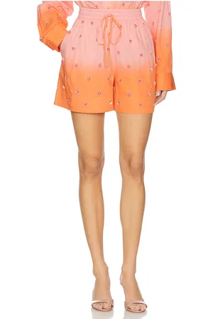 Essentiel Antwerp SHORTS MIT VERZIERUNGEN HAUSTRAL in Rose,Orange. Size 34, 36, 38, 40.