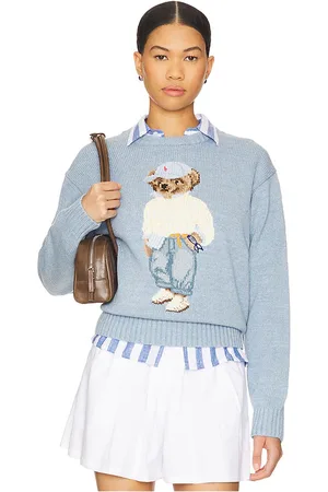 Ralph Lauren LANGÄRMELIGES RUNDHALSSHIRT COTTON BEAR CREW NECK in . Size M, S, XL, XS.