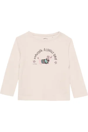 QS by s.Oliver Langarmshirt mit Glitzerprint, Babys