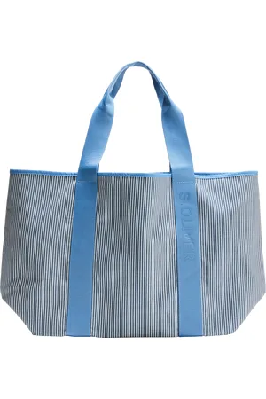 QS by s.Oliver Gestreifter Canvas-Shopper mit Reißverschluss, Damen