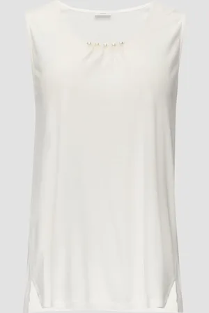 QS by s.Oliver Top mit Schmuckperlen, Damen