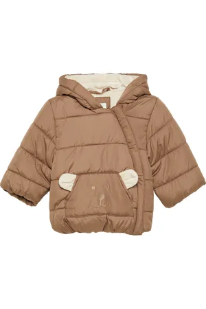 QS by s.Oliver Wattierte Jacke mit Fleece-Futter und Bären-Motiv, Babys