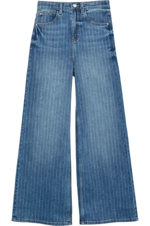 QS by s.Oliver Jeans / Regular Fit / Super High Rise / Wide Leg / Glitzer-Nadelstreifen, Mädchen