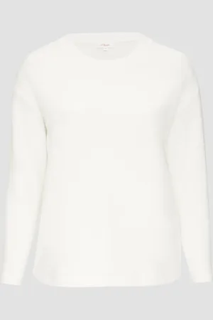 QS by s.Oliver Weiches Sweatshirt mit überschnittenen Schultern, Damen