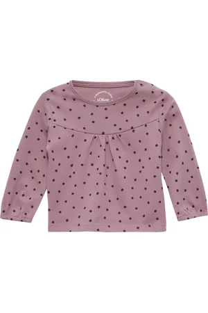 QS by s.Oliver Gemustertes Langarmshirt mit Raffung, Babys