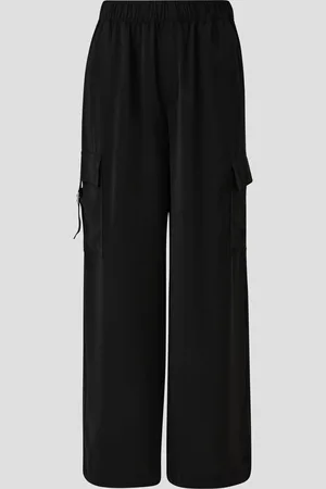 QS by s.Oliver Satinhose mit Wide Leg und Cargotaschen, Damen