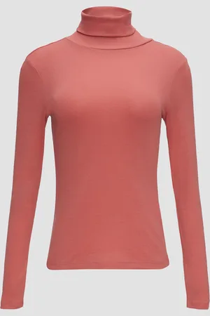QS by s.Oliver Elastisches Langarmshirt mit Rollkragen, Damen