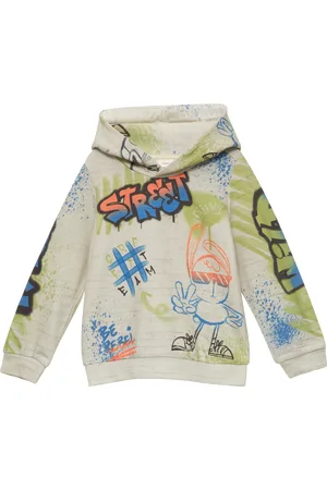 QS by s.Oliver Gemustertes Sweatshirt mit Kapuze, Kinder