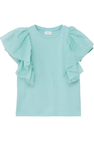 QS by s.Oliver Baumwollshirt mit Volants, Kinder
