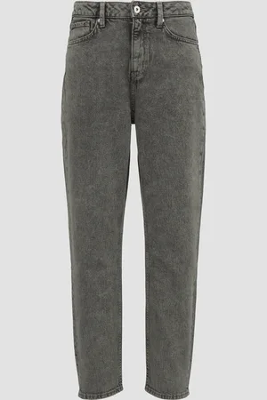 QS by s.Oliver Ankle-Jeans Mom / Relaxed Fit / High Rise / Tapered Leg / Überfärbt, Damen