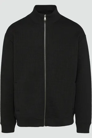 QS by s.Oliver Strukturierte Sweatjacke mit Stehkragen, Herren