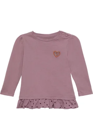 QS by s.Oliver Langarmshirt mit ausgestelltem Saum und Rüschen, Babys