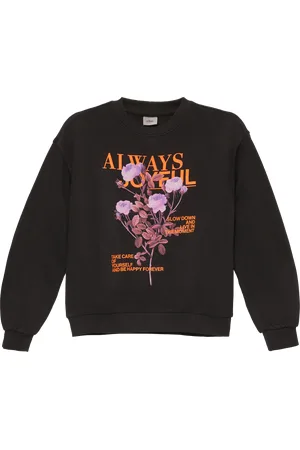 QS by s.Oliver Gewaschenes Oversized-Sweatshirt mit Neon-Print, Mädchen