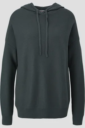 QS by s.Oliver Strick-Hoodie aus Baumwollmix, Damen