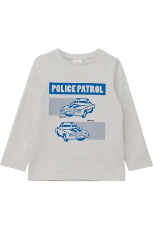 QS by s.Oliver Langarmshirt mit gummiertem Frontprint, Kinder
