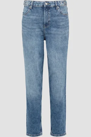 QS by s.Oliver Mom Jeans / Relaxed Fit / High Rise / Tapered Leg / mit verstellbarem Bund, Damen