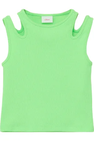QS by s.Oliver Geripptes Top mit Cut-out-Details, Kinder