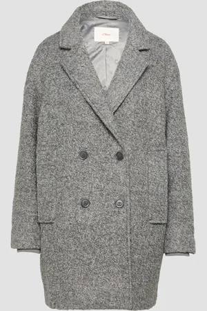 QS by s.Oliver Bouclé-Mantel im Relaxed Fit, Damen