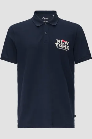 QS by s.Oliver Poloshirt aus Baumwollpiqué mit Peanuts®-Motiv, Herren