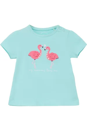 QS by s.Oliver T-Shirt mit Flamingo-Artwork, Babys