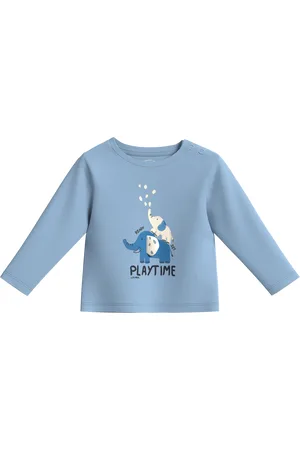 QS by s.Oliver Longsleeve mit Grafik-Print und Applikation, Babys