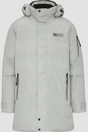 QS by s.Oliver Wasserabweisender wattierter Parka mit Kontrast-Details, Herren