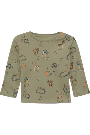 QS by s.Oliver Langarmshirt mit All-over-Print aus Jersey, Babys