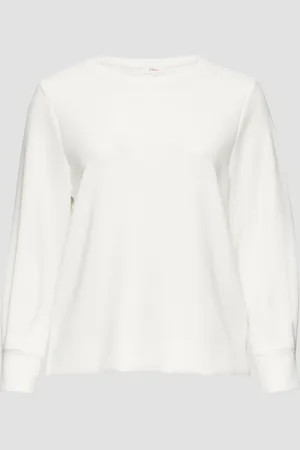 QS by s.Oliver Scuba-Sweatshirt mit weiten Ärmeln, Damen