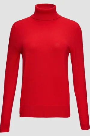 QS by s.Oliver Feiner Rollkragenpullover mit Ajour-Details, Damen