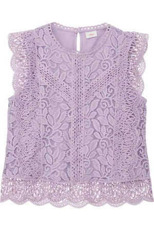 QS by s.Oliver Bluse aus Lochspitze mit blickdichtem Futter, Mädchen