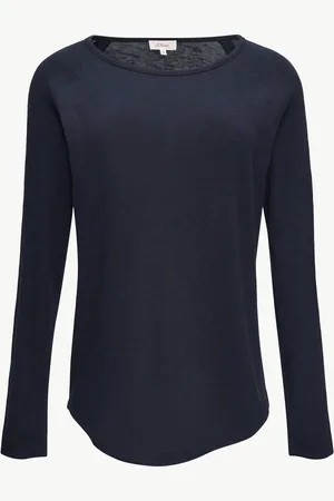 QS by s.Oliver Langarmshirt mit Flammgarnstruktur und Raglanärmeln, Damen