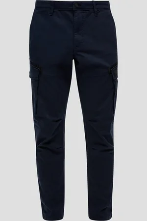 QS by s.Oliver Cargohose mit Garment Dye und Straight Leg, Herren