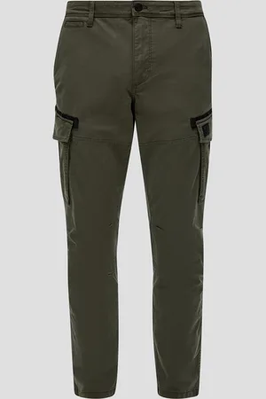QS by s.Oliver Cargohose mit Garment Dye und Straight Leg, Herren