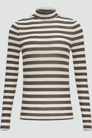 QS by s.Oliver Gestreiftes Longsleeve im Slim Fit, Damen