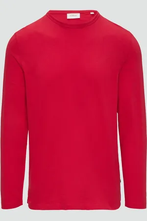 QS by s.Oliver Softes Langarmshirt aus Baumwolljersey, Herren