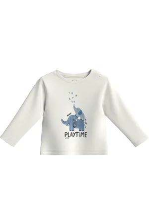 QS by s.Oliver Longsleeve mit Grafik-Print und Applikation, Babys
