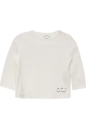 QS by s.Oliver Longsleeve mit Glitzer und Print-Detail, Babys