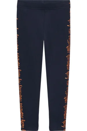 QS by s.Oliver Leggings aus Thermofleece mit Glitzer-Print, Kinder