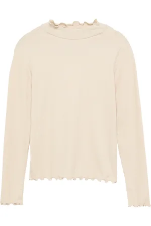 QS by s.Oliver Schmales Rippshirt mit Rollsaum, Mädchen