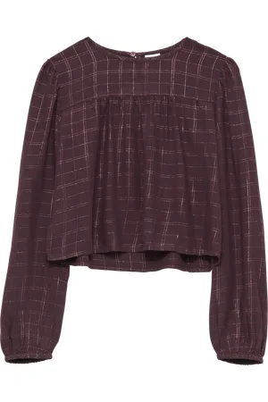 QS by s.Oliver Verkürzte Bluse im A-Shape mit Puff-Ärmeln, Mädchen