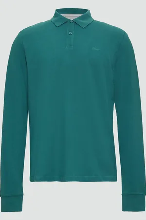 QS by s.Oliver Poloshirt aus Piqué mit Logo-Stickerei, Herren