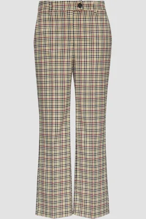 QS by s.Oliver Verkürzte Karohose mit ausgestelltem Saum, Damen
