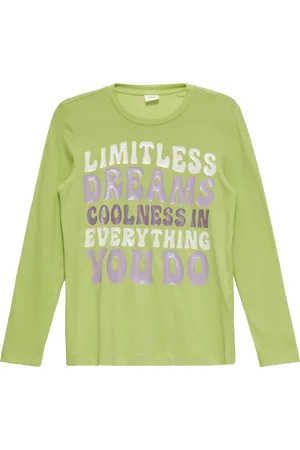 QS by s.Oliver Longsleeve im Loose Fit mit Frontprint, Mädchen