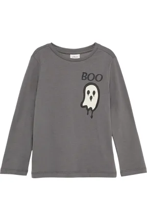 QS by s.Oliver Unisex Longsleeve mit Halloween-Print, Kinder