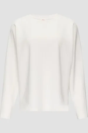 QS by s.Oliver Sweatshirt aus Scuba mit Fledermausärmeln, Damen